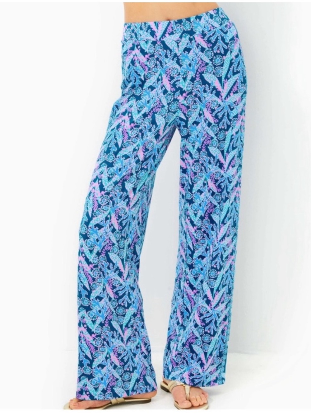 Lilly Pulitzer Allen's Knit Palazzo
Pants Blue/Purple Size Small